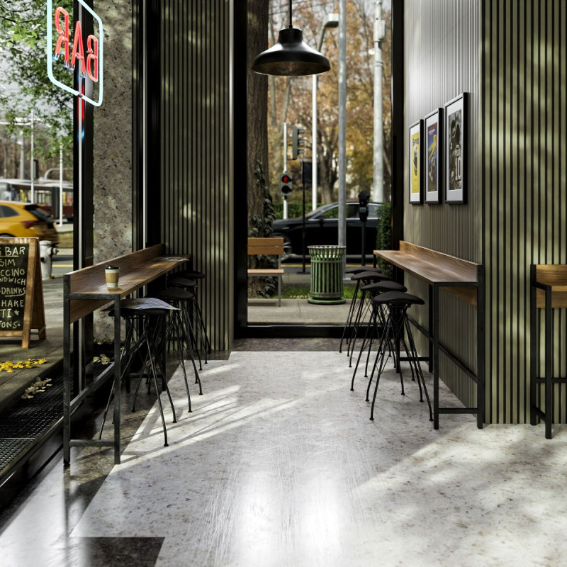 Lamel Ścienny Oliwka 2650X300 WL.27X10 Panel Filc Czarny