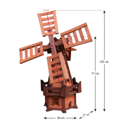 Wiatrak ogrodowy ozdobny Zefir mały Rudy