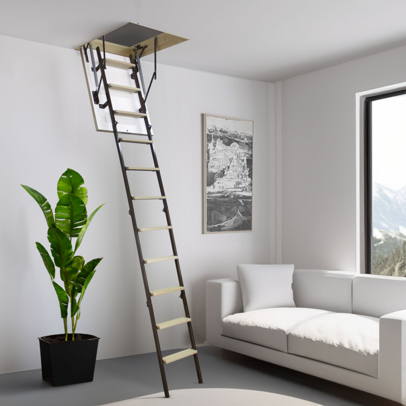 Schody strychowe STALLUX 46 mm MINI Plus 80x80 0,86W/m2K