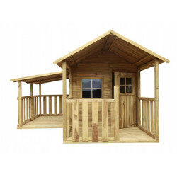 Garaż z podłogą do drewnianego domku dla dzieci Blanka 4iQ II