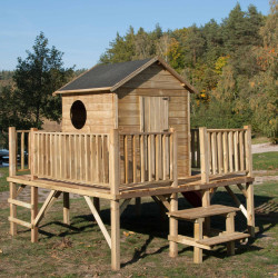 Drewniany domek ogrodowy dla dzieci - Maciej -  bez ślizgu