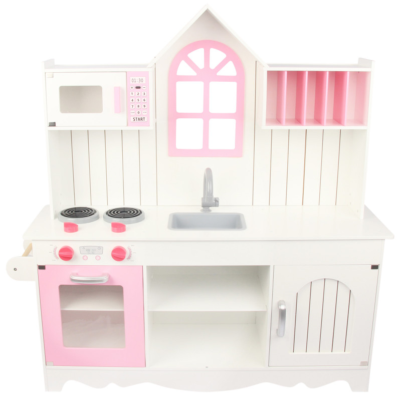 Drewniana kuchnia dla dzieci biało-różowa Adrianna Pink