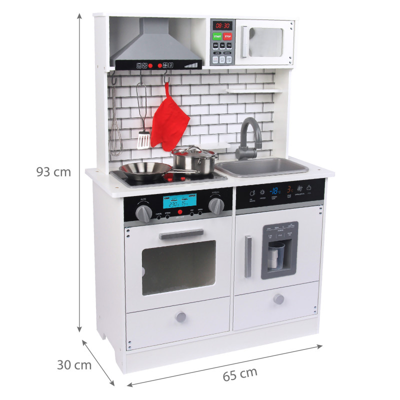 Drewniana kuchnia dla dzieci BittyBakers z akcesoriami biała