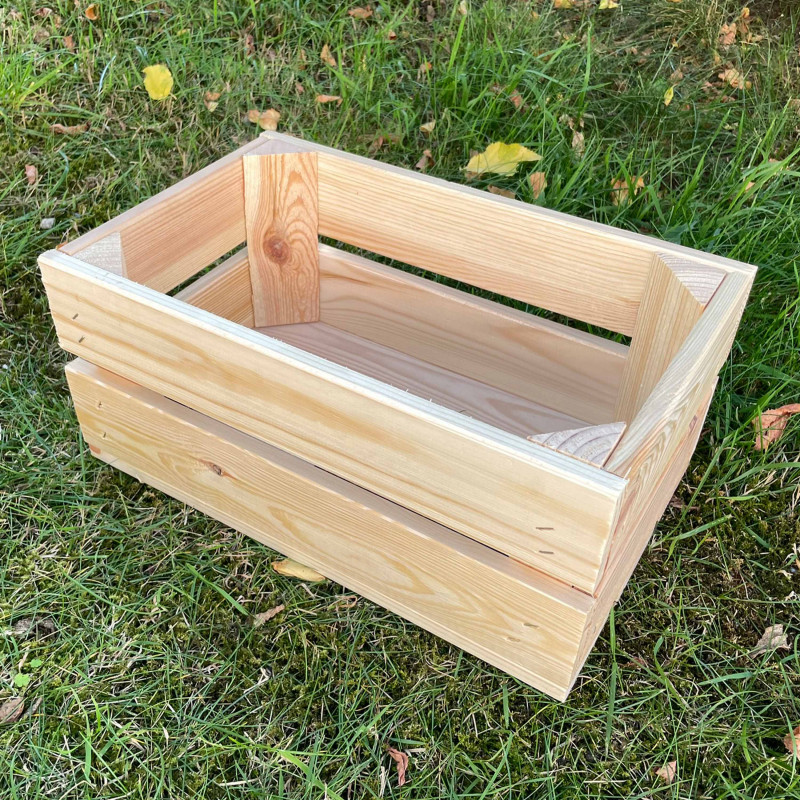 Skrzynka drewniana naturalna dekoracyjna 32x20,5x14cm