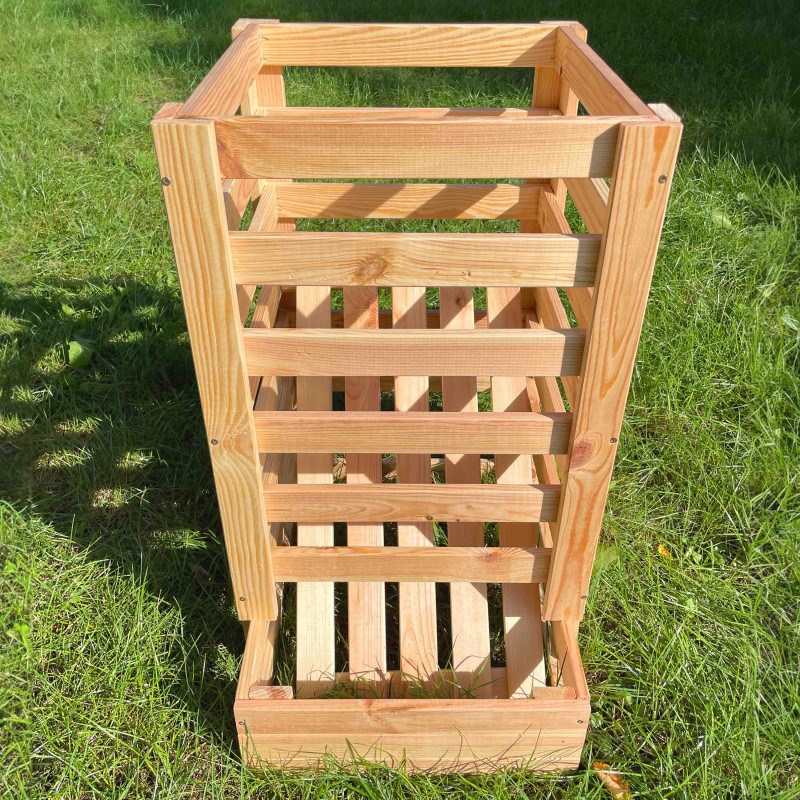 Drewniana duża skrzynka kosz na ziemniaki 40x54x70cm