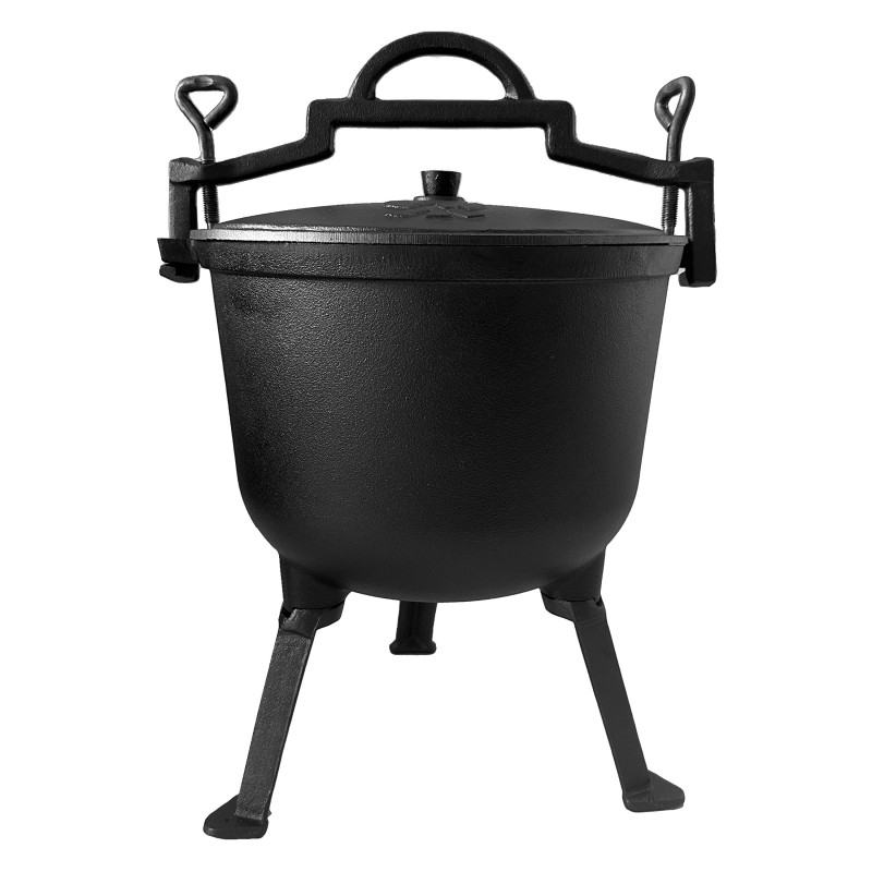 Kociołek żeliwny WOODY 15L myśliwski stojący na ognisko