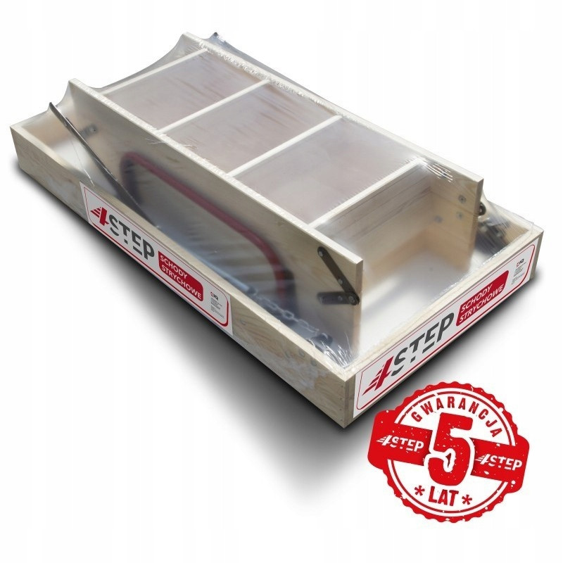 Drewniane schody strychowe NORDIC 120x80 H-305 86mm + Dodatkowa uszczelka