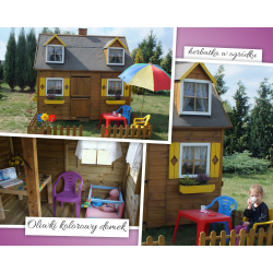 Drewniany domek ogrodowy dla dzieci - Maria - Aranżacje naszych Klientów