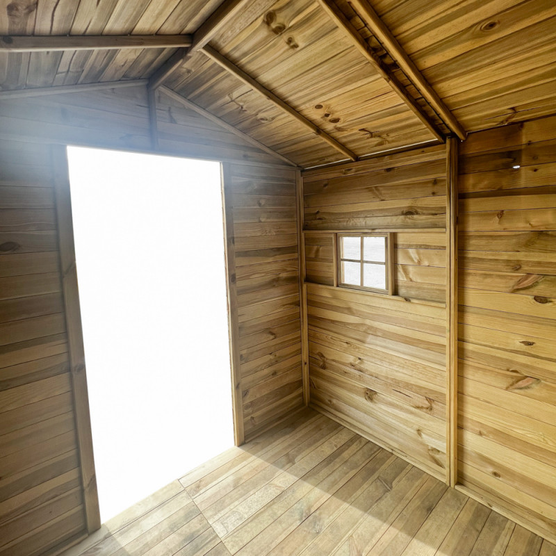 Domek narzędziowy z drewutnią 221x249x202 cm impregnowana narzędziownia