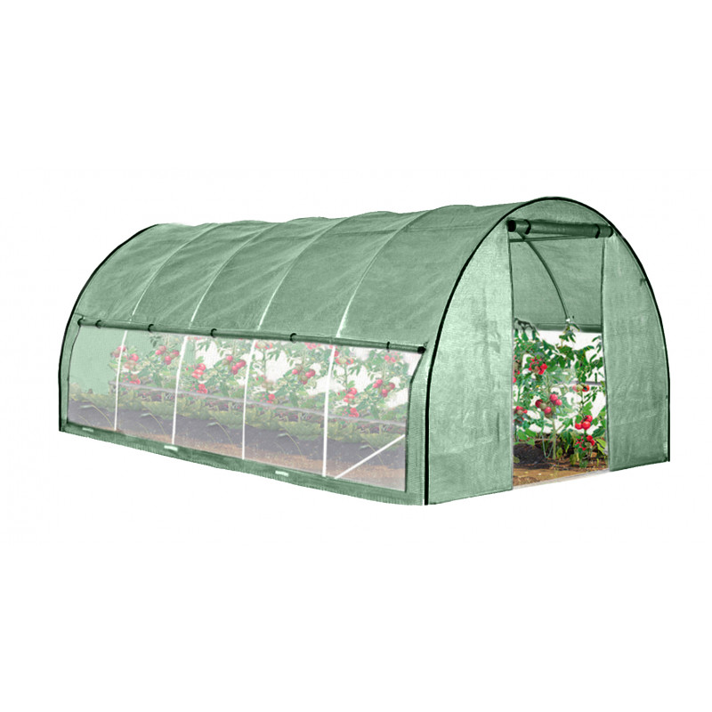 Tunel Szklarniowy 24m2 PREMIUM Green 3x8m z siatką na insekty grube rurki 25mm