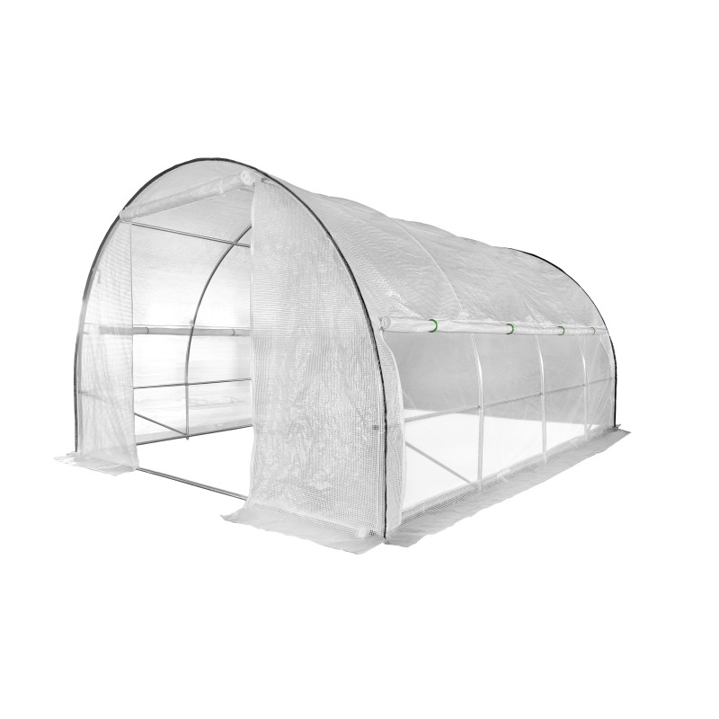 Tunel Szklarniowy 18m2 PREMIUM White 3x6m z siatką na insekty grube rurki 25mm