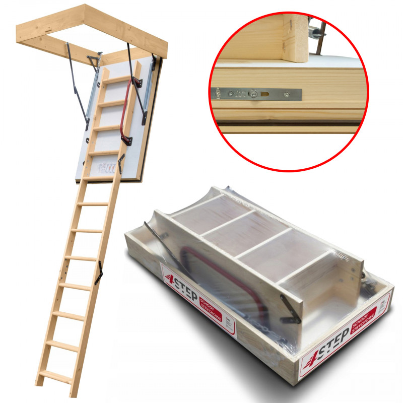 Drewniane schody strychowe EXTREME 120x70 76 mm