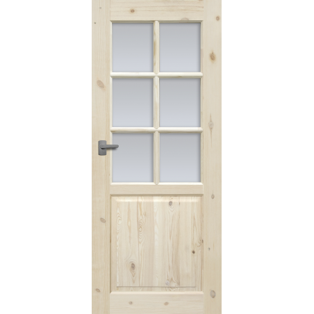 Drzwi sosnowe, sęczne - Lugano wersja 6S - Seria Classic - Drzwi wewnętrzne drewniane "RADEX"