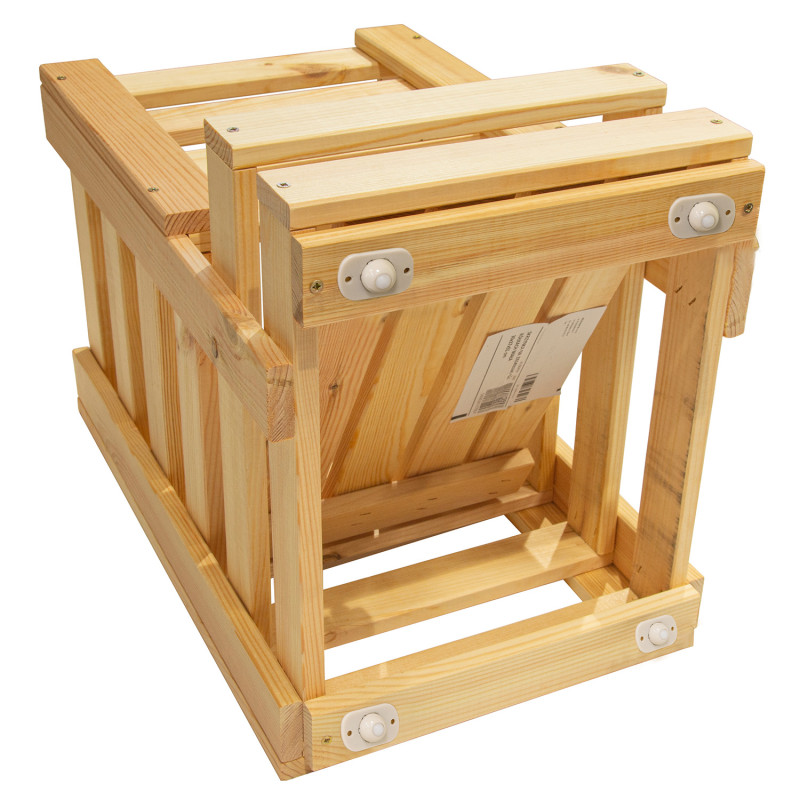 Drewniana skrzynka na ziemniaki 30x37x51 cm na kółkach