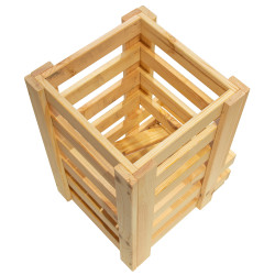 Drewniana skrzynka na ziemniaki 30x37x51 cm na kółkach