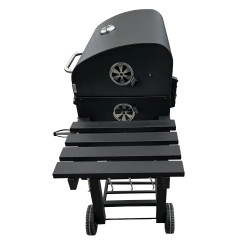 Grill węglowy 113,5X50X107 cm z żeliwnym rusztem