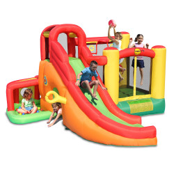 Dmuchany zamek 11w1 Dmuchaniec HappyHop wielofunkcyjny trampolina zjeżdżalnia
