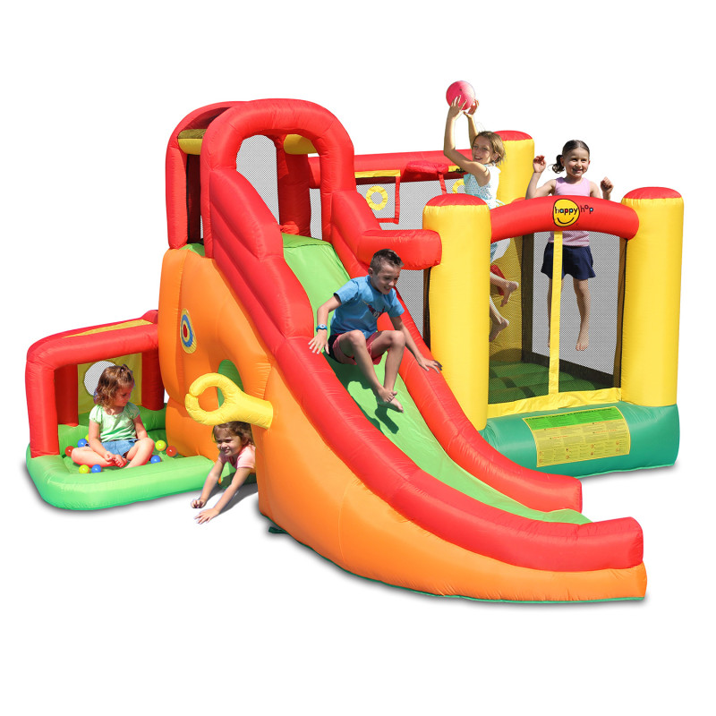 Dmuchany zamek 11w1 Dmuchaniec HappyHop wielofunkcyjny trampolina zjeżdżalnia