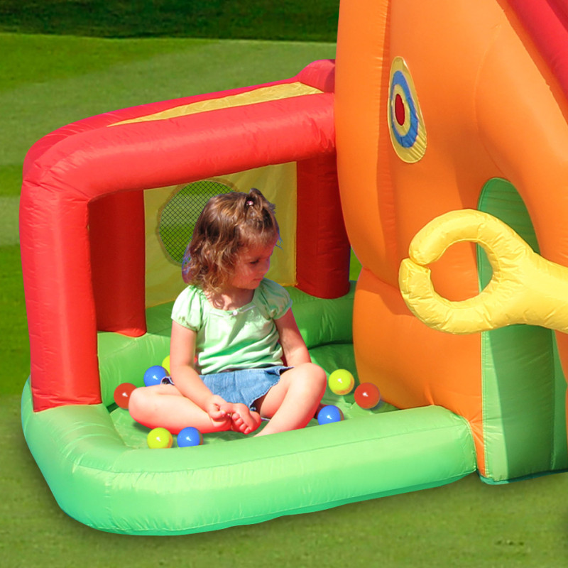 Dmuchany zamek 11w1 Dmuchaniec HappyHop wielofunkcyjny trampolina zjeżdżalnia