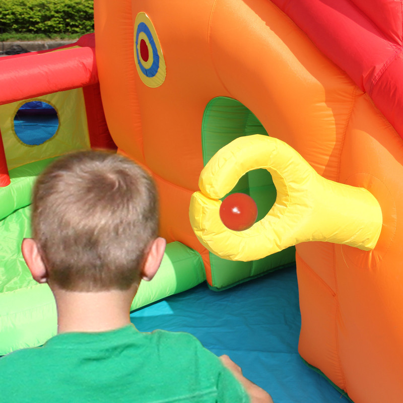 Dmuchany zamek 11w1 Dmuchaniec HappyHop wielofunkcyjny trampolina zjeżdżalnia