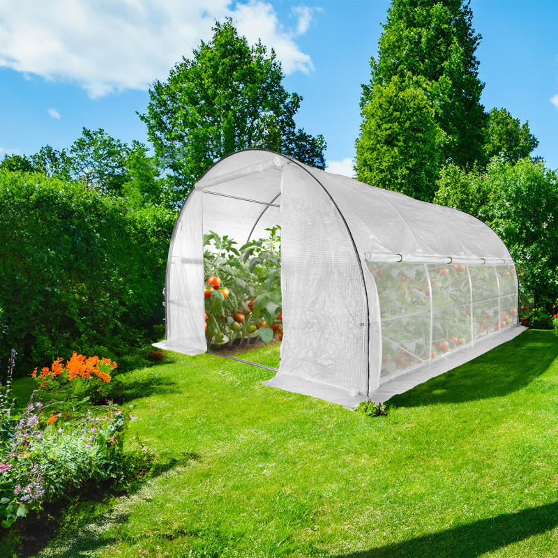 Tunel Szklarniowy 18m2 PREMIUM White 3x6m z siatką na insekty grube rurki 25mm