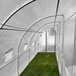 Tunel Szklarniowy 9m2 PREMIUM White 6x1,5m przyścienny