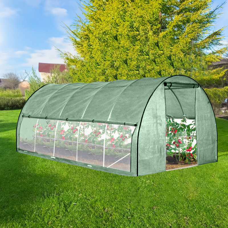 Tunel Szklarniowy 24m2 PREMIUM Green 3x8m z siatką na insekty grube rurki 25mm