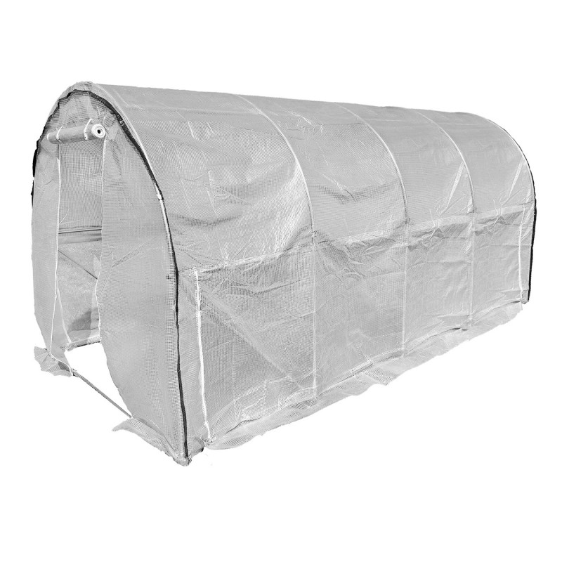 Tunel Szklarniowy 18m2 PREMIUM White 3x6m z siatką na insekty grube rurki 25mm