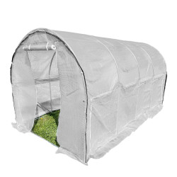 Tunel Szklarniowy 18m2 PREMIUM White 3x6m z siatką na insekty grube rurki 25mm