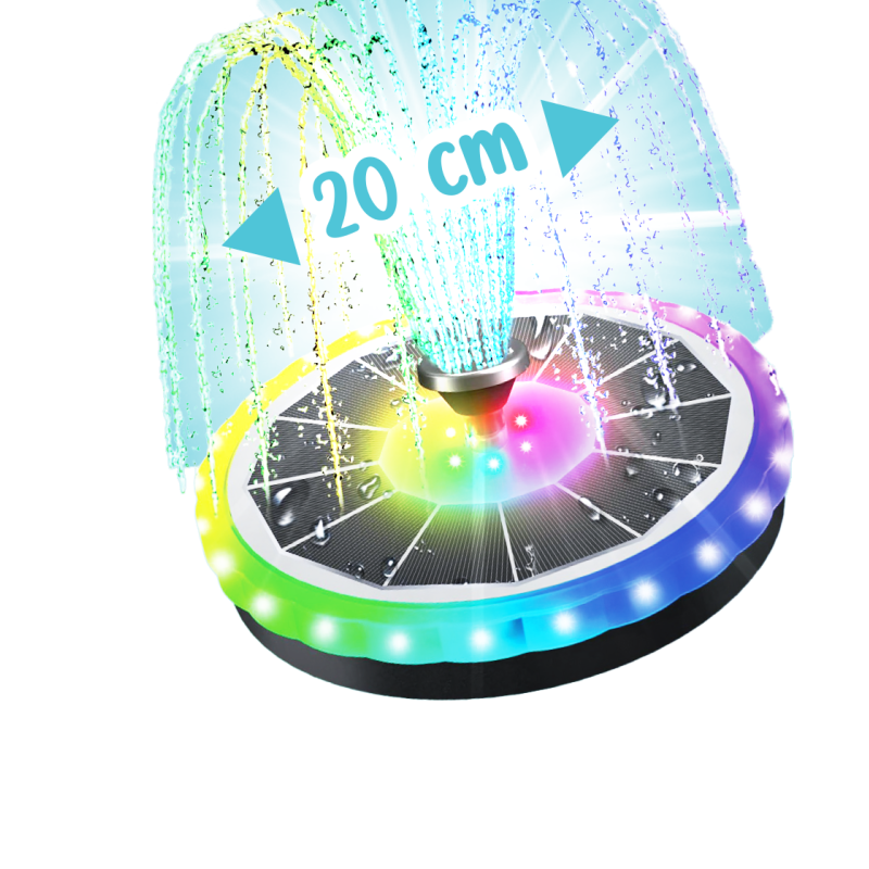 Fontanna Pompa Solarna Ogrodowa SUNLIGHT fi 200 mm