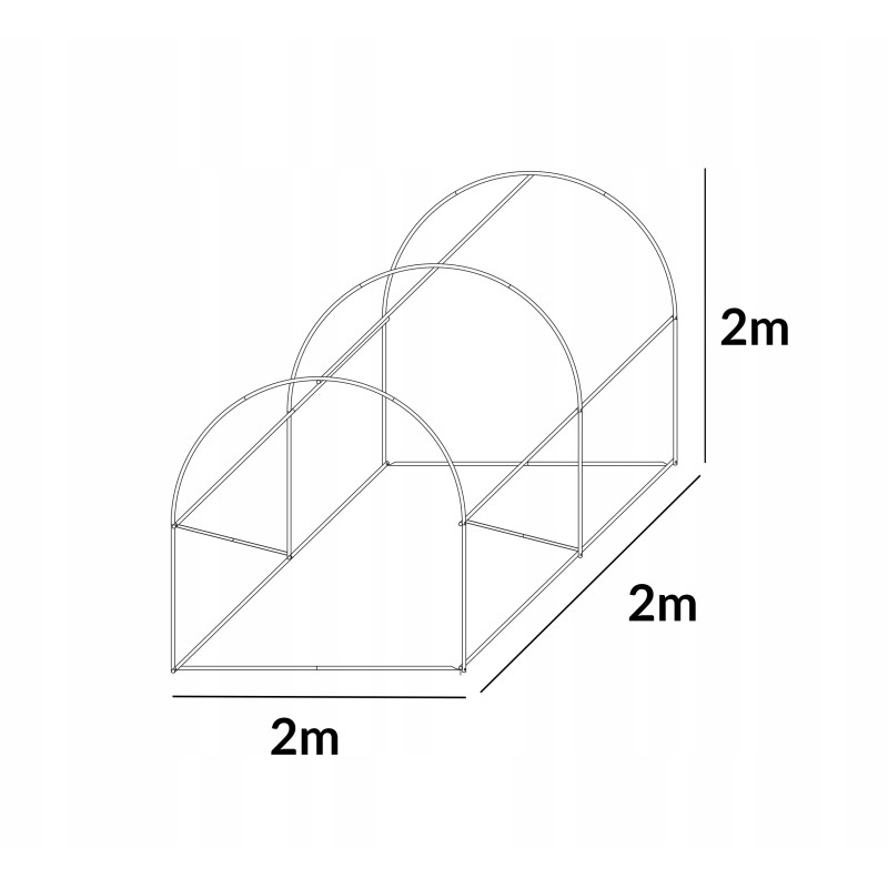 Pokrycie do tunelu szklarniowego 4iQ 2x2m Białe