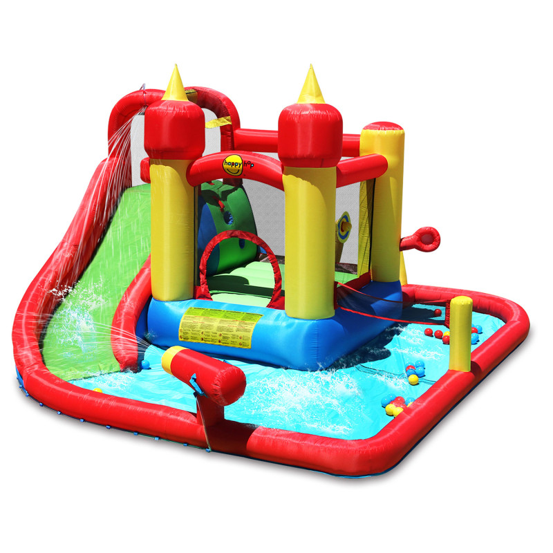 Dmuchany Duży ZAMEK WODNY trampolina HappyHop 2w1