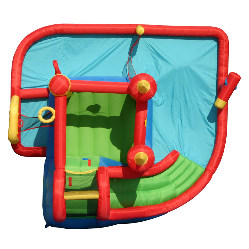 Dmuchany Duży ZAMEK WODNY trampolina HappyHop 2w1