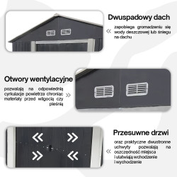 Stalowy domek narzędziowy 303x300x214 cm narzędziownia 9m2 blaszak