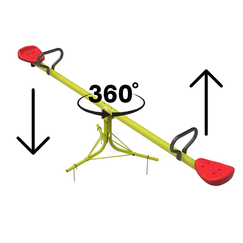 Metalowa Huśtawka Wahadłowo-Obrotowa Tola Limonkowa