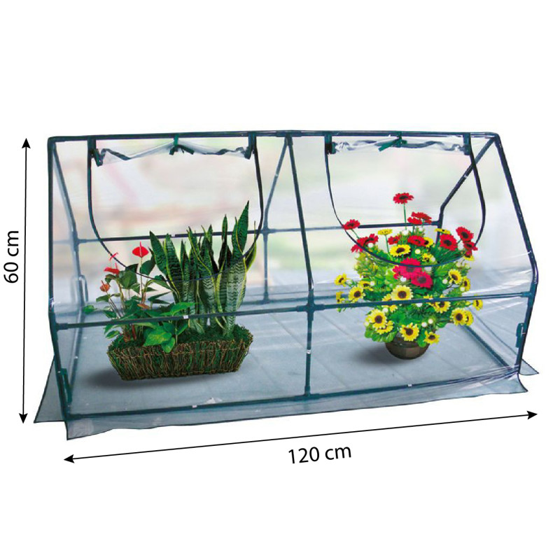 Tunel Foliowy Mini Szklarnia Ogrodowa 120x62x60 cm Folia PVC