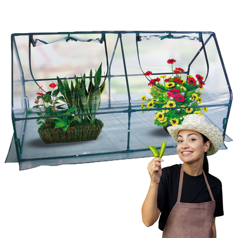 Tunel Foliowy Mini Szklarnia Ogrodowa 120x62x60 cm Folia PVC