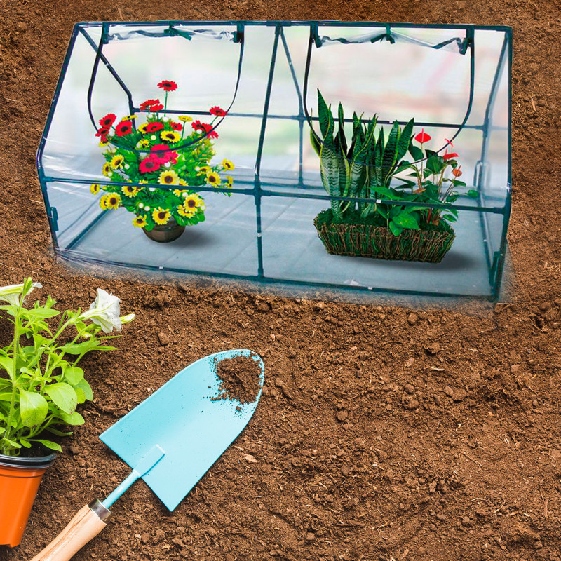 Tunel Foliowy Mini Szklarnia Ogrodowa 120x62x60 cm Folia PVC