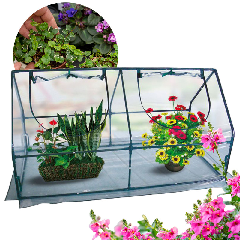 Tunel Foliowy Mini Szklarnia Ogrodowa 120x62x60 cm Folia PVC