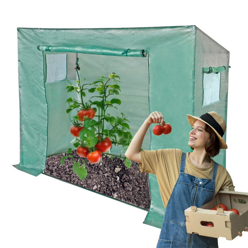 Miniszklarnia Na Pomidory 200x77x168 cm Siatka PE 1,5 m2