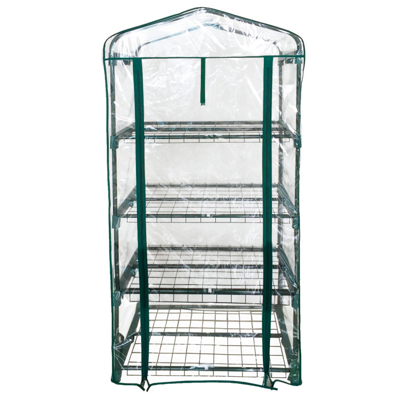 Miniszklarnia z Półkami 69x49x160 cm Folia PVC foliak półki