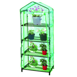 Miniszklarnia z Półkami 69x49x160 cm Folia PVC foliak półki