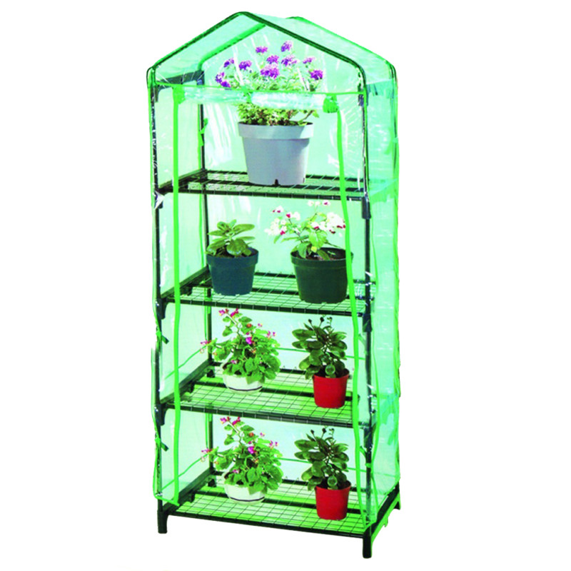 Miniszklarnia z Półkami 69x49x160 cm Folia PVC foliak półki