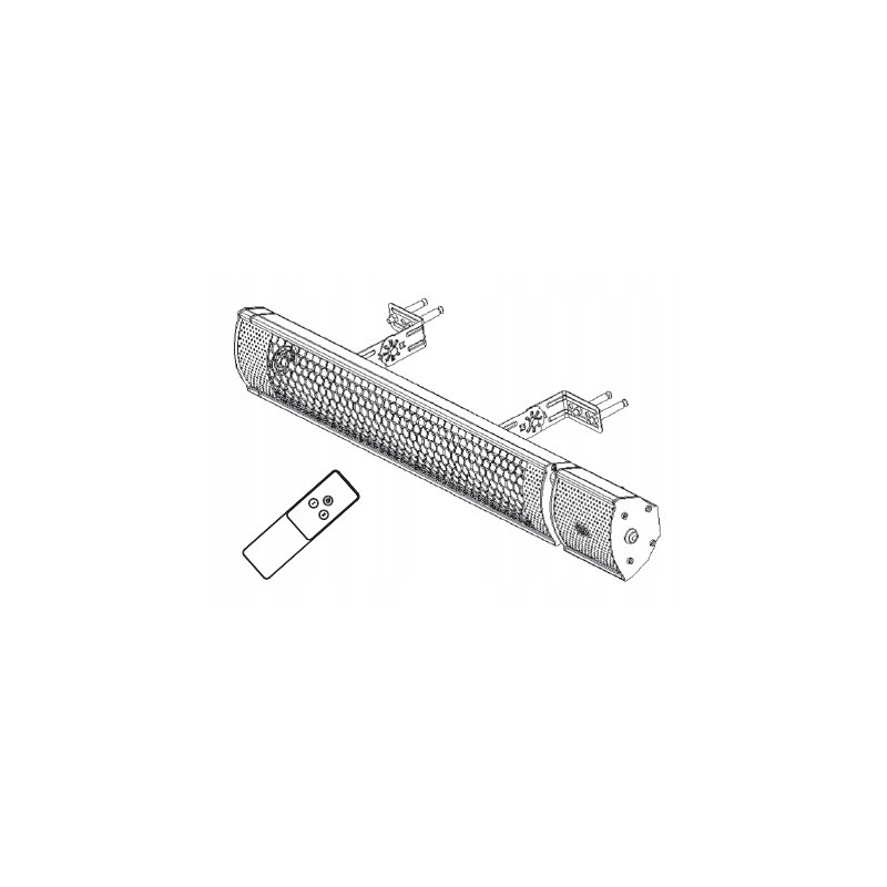 Promiennik Pluton Czarny Panel Grzewczy IR 2000W + Pilot ogrzewacz podwieszany