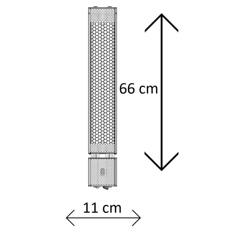 Promiennik Pluton Czarny Panel Grzewczy IR 2000W + Pilot ogrzewacz podwieszany