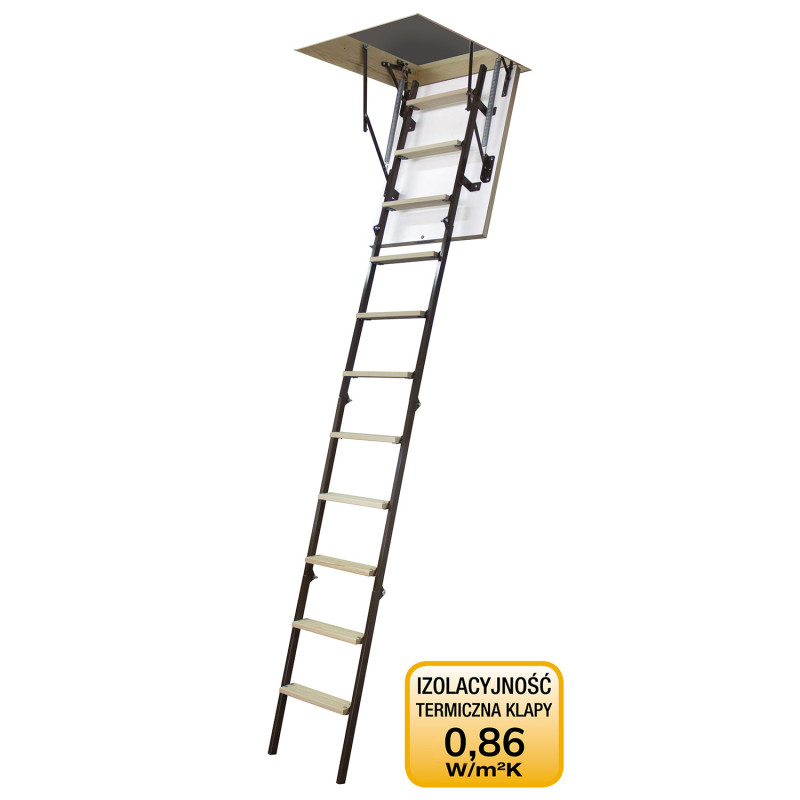 Schody strychowe STALLUX 46 mm MINI Plus 80x60 0,86 W/m2K