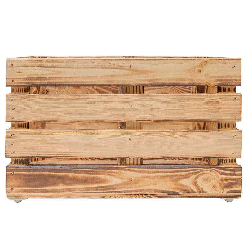 SKRZYNKA SZEROKA L OPALANA 50x40xH30CM Z PRZEGRODĄ