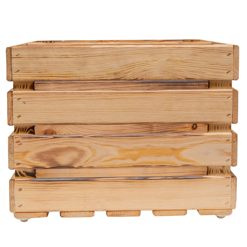 SKRZYNKA SZEROKA L OPALANA 50x40xH30CM Z PRZEGRODĄ