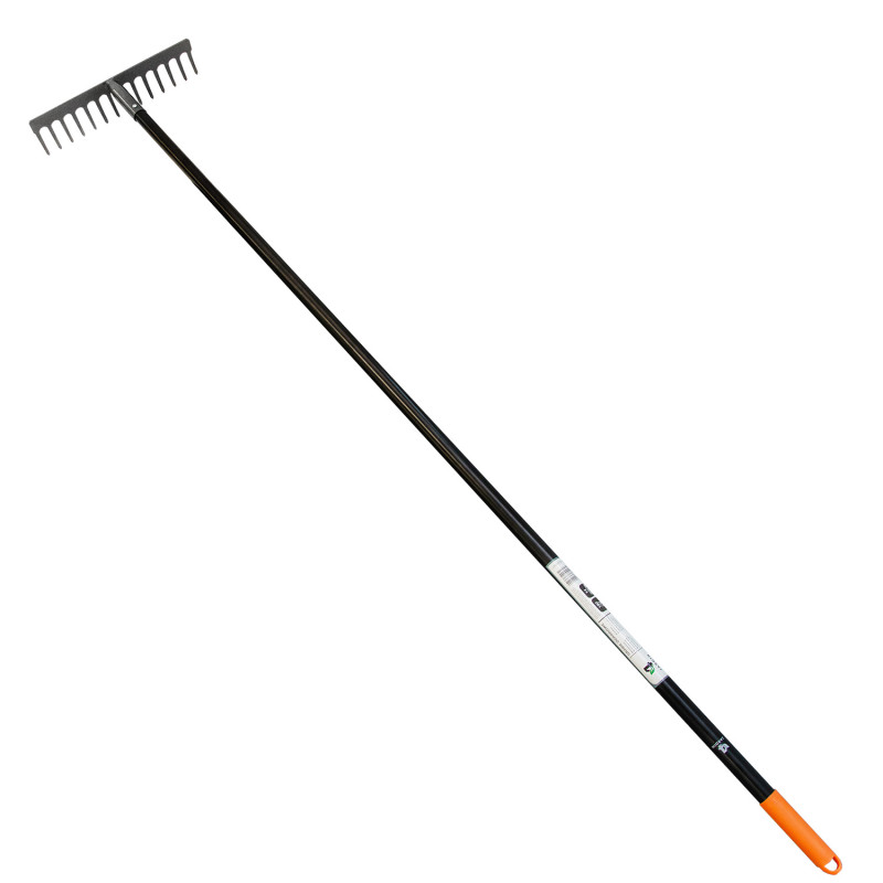 Grabie Ogrodowe 14-zębne Metalowe do Liści Trawy 180 cm