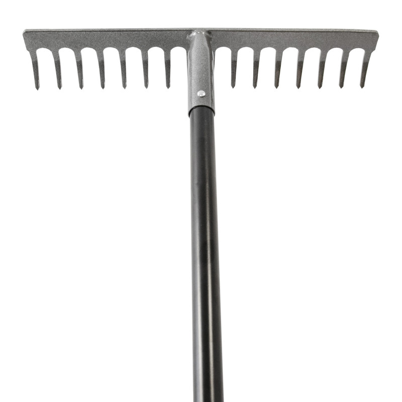 Grabie Ogrodowe 16-zębne Metalowe do Liści Trawy 180 cm